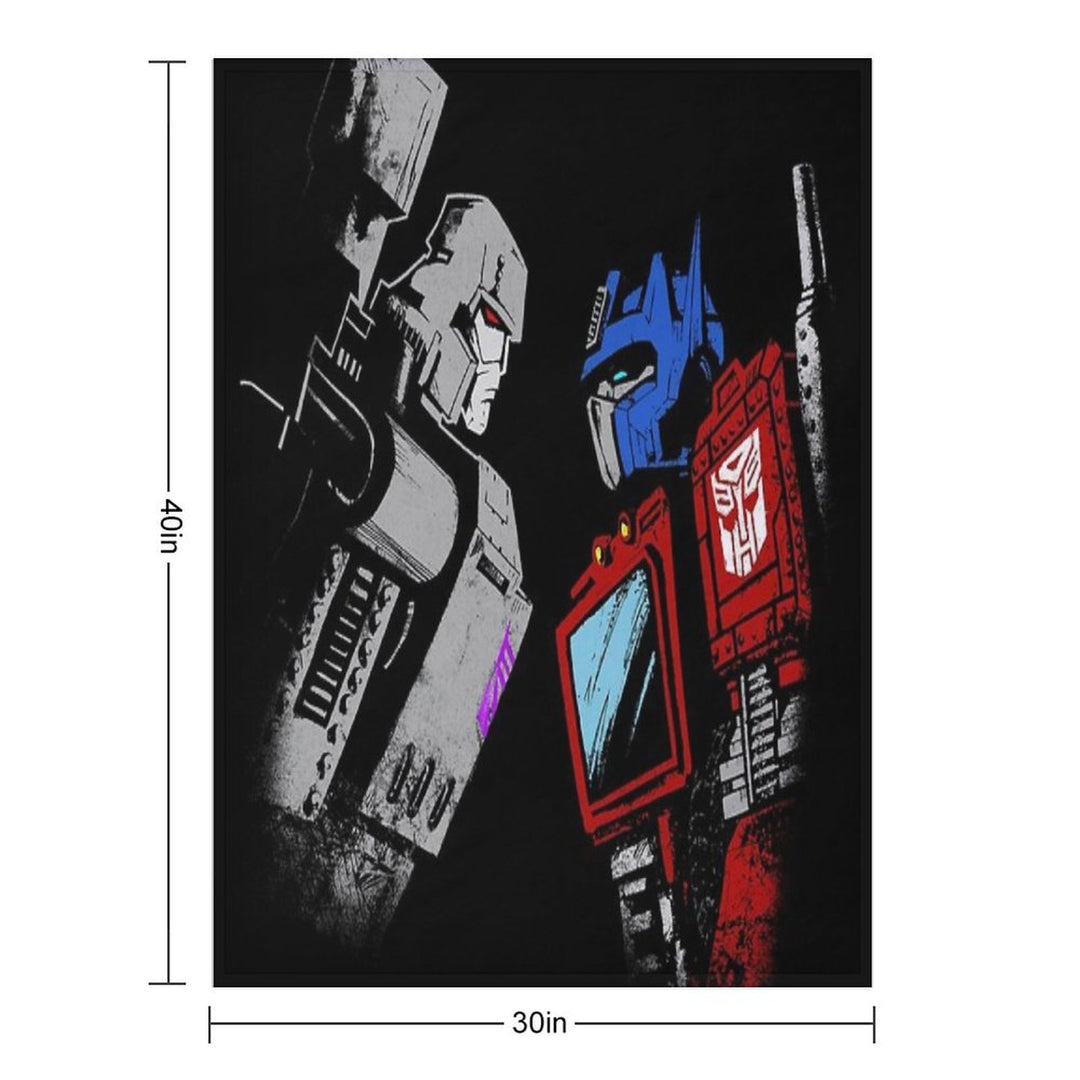 Optimus Prime Megatron Transformers Full Color Travel-friendly Throw Blanket