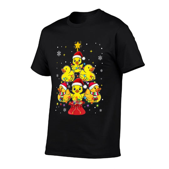 Rubber Duck Christmas Tree. Duckie And Quack Christmas  Easy-care T-Shirt