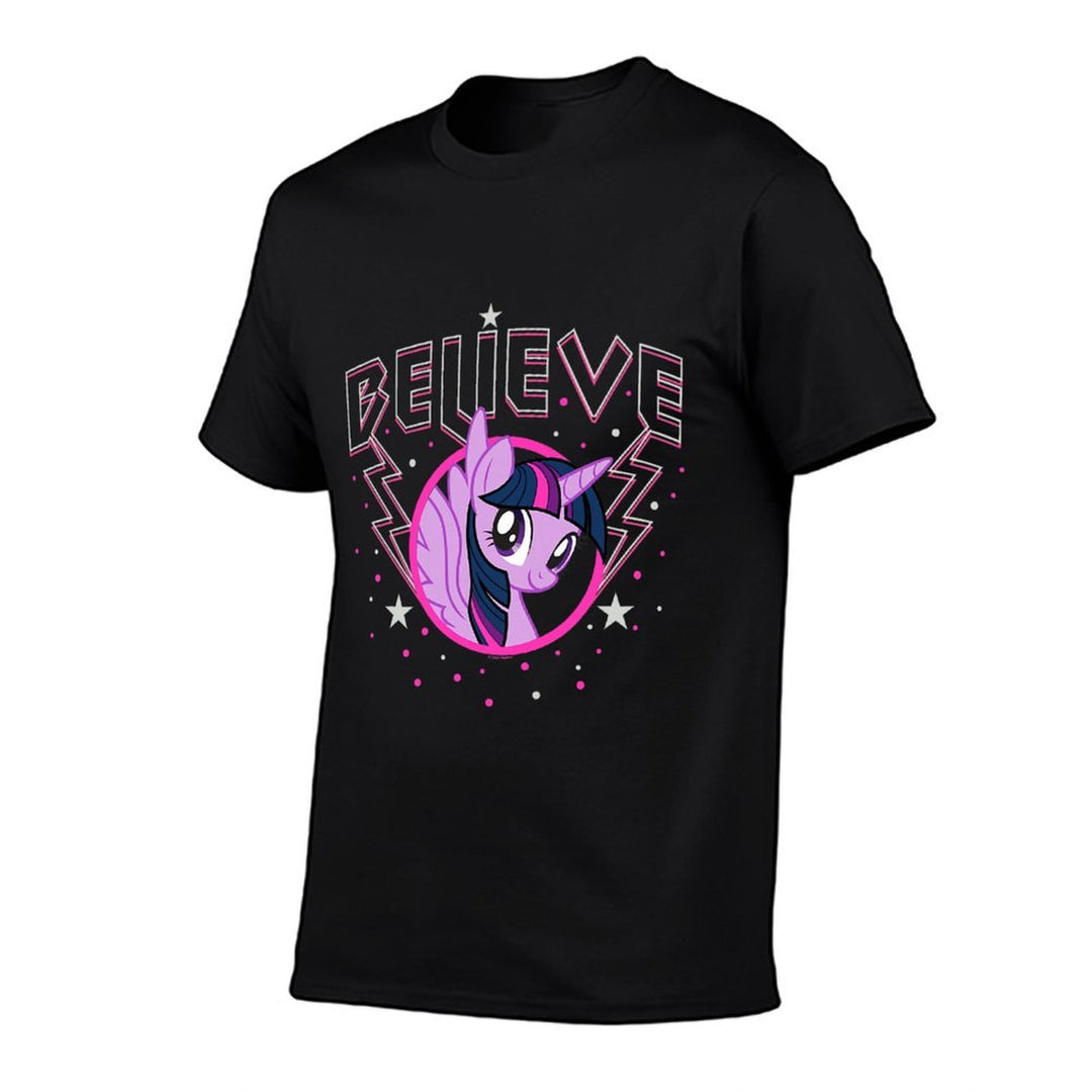Kids My Little Pony Friendship Is Magic Twilight Believe Logo Premium  Summer-ready Fabric T-Shirt