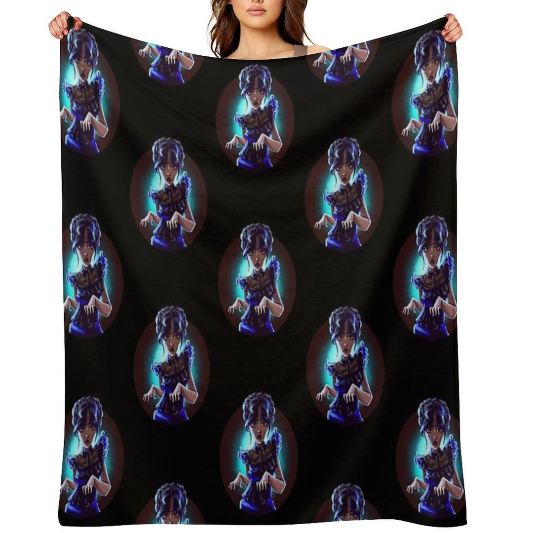 Wednesday Addams Darker Lightweight Throw Blanket