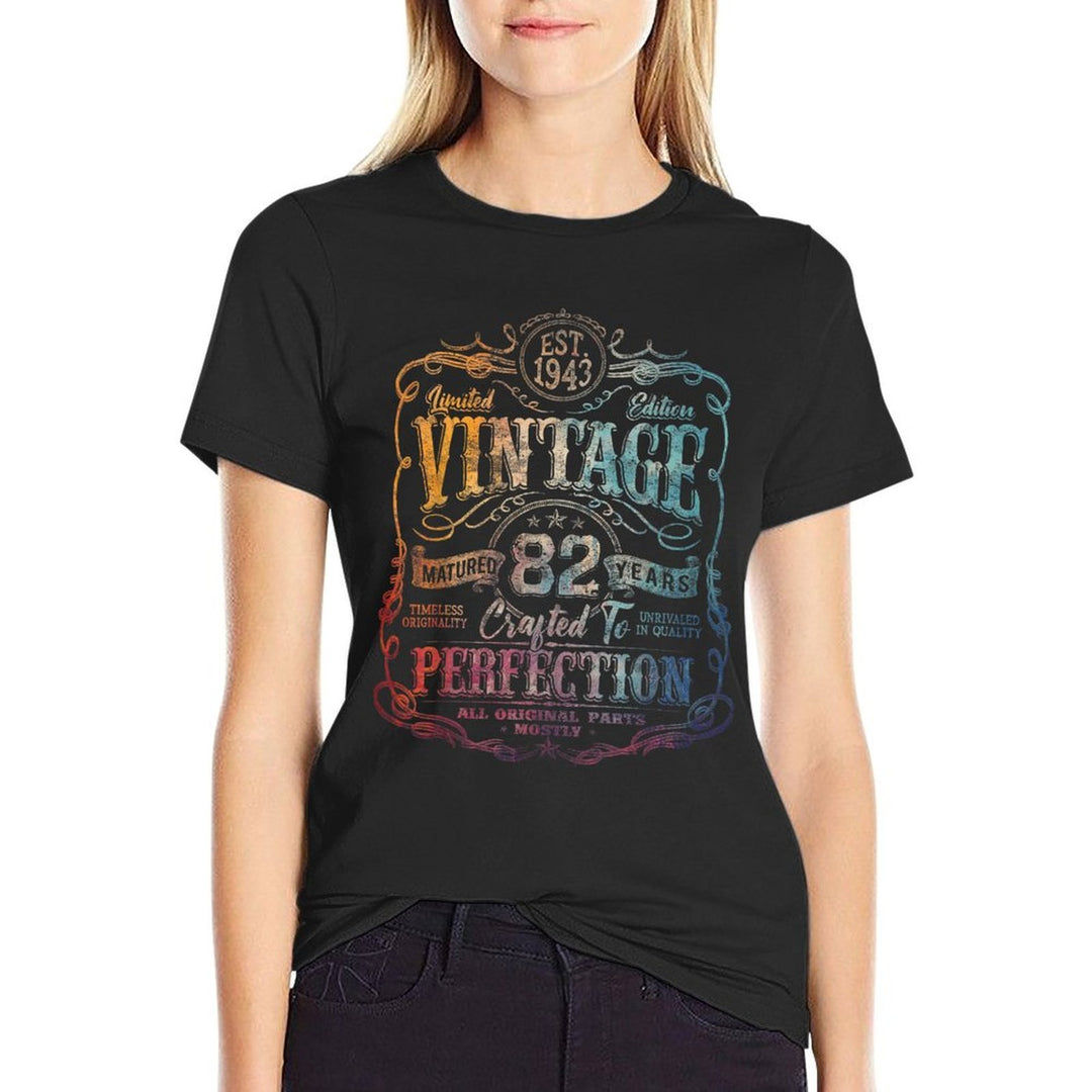 Vintage 1943 Limited Edition 82 Year Old 82nd Birthday  Soft T-Shirt