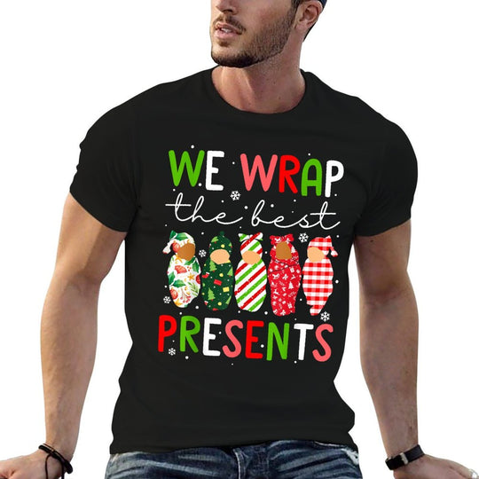 We Wrap The Best Presents Mother Baby Unit Cute Christmas Comfortable T-Shirt