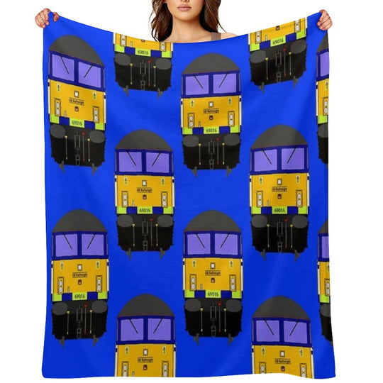 Class 69 Locomotive 69016 Machine-washable Throw Blanket