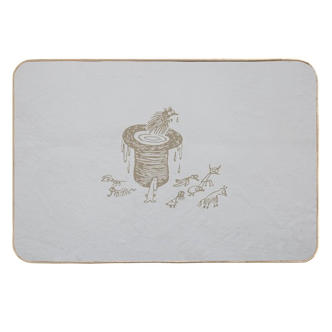 Bad Language V2 (light Gray)  Rapid-Drying Bath Mat