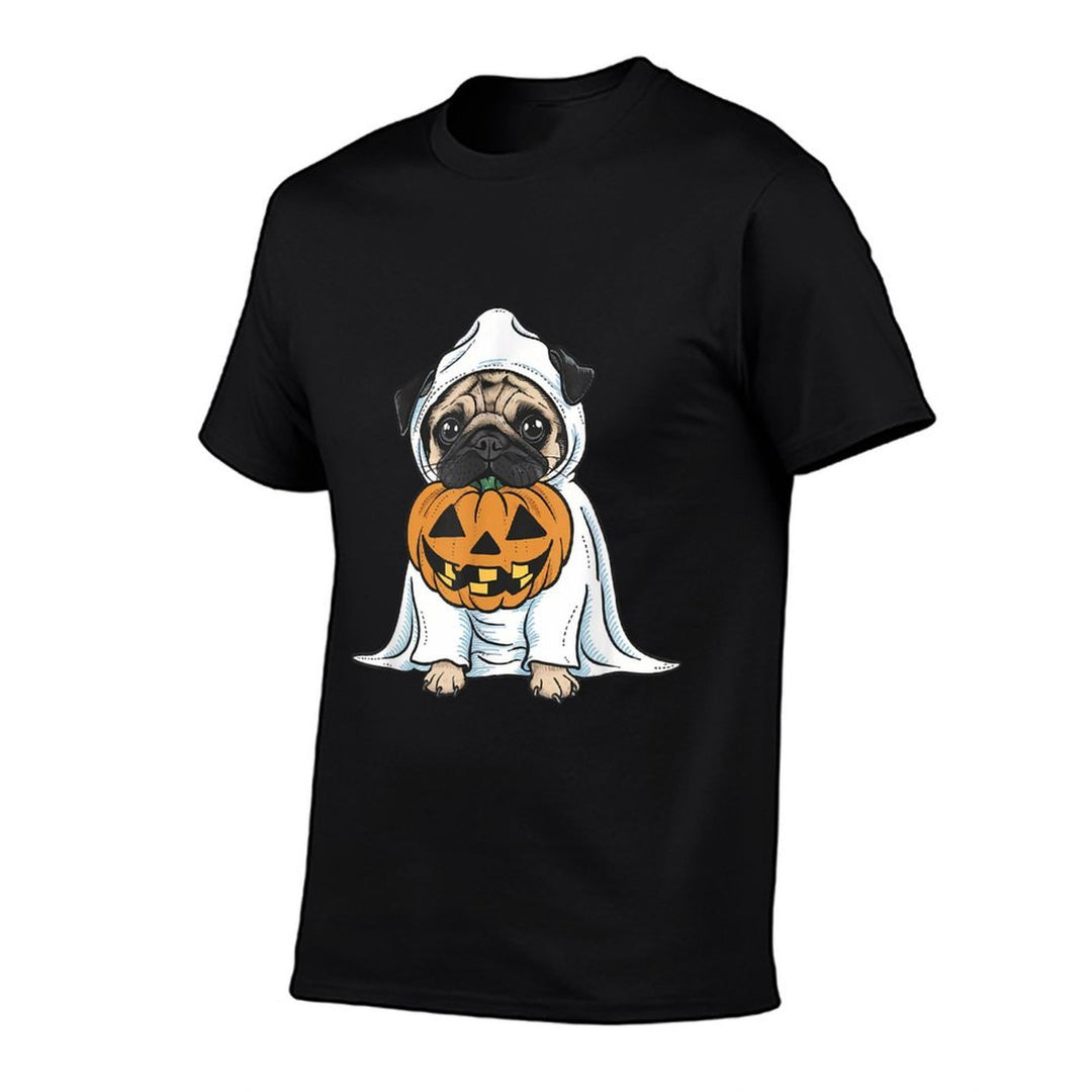 Pug Ghost Dog Halloween for Men Women Kids Comfortable T-Shirt