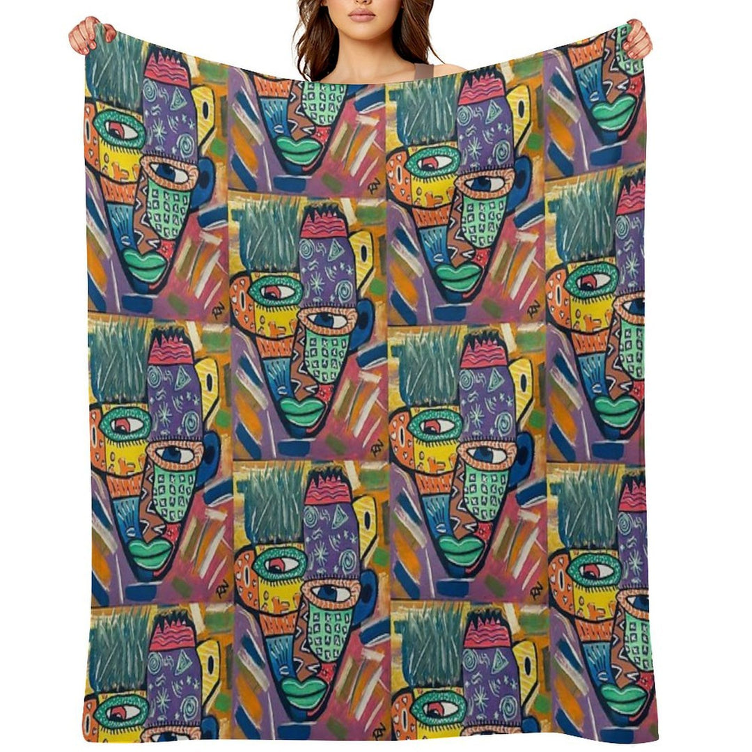 Patchwork Mind Velvety-soft Throw Blanket