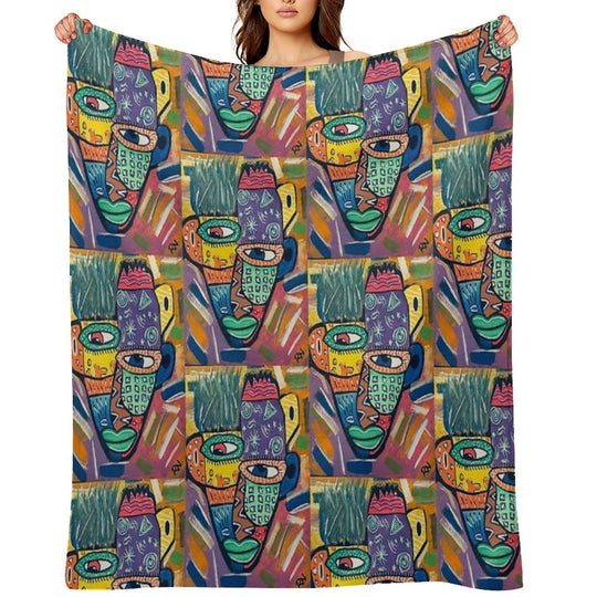 Patchwork Mind Velvety-soft Throw Blanket