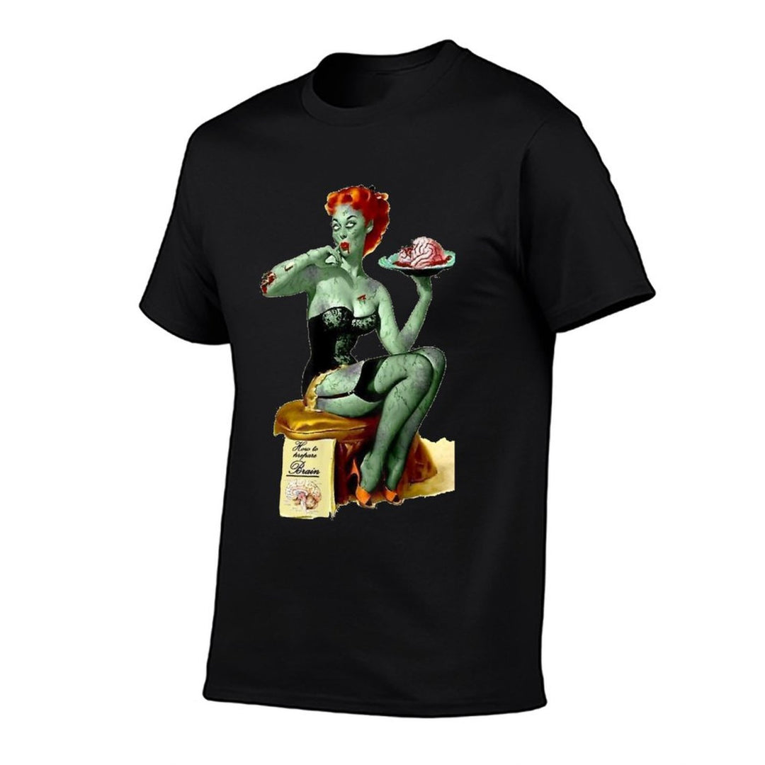 Zombie Pin Up Girl Halloween T-shirt  Quick-drying T-Shirt
