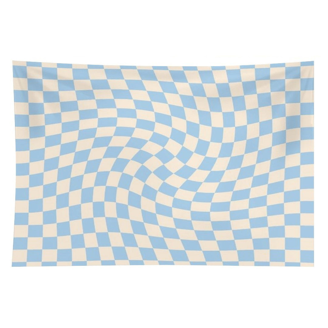 Check II - Baby Blue Twist Tapestry