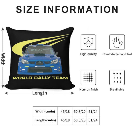 WRC PETTER SOLBERG WORLD RALLY TEAM CAR 2007 Soft High-Density Material Throw Pillow