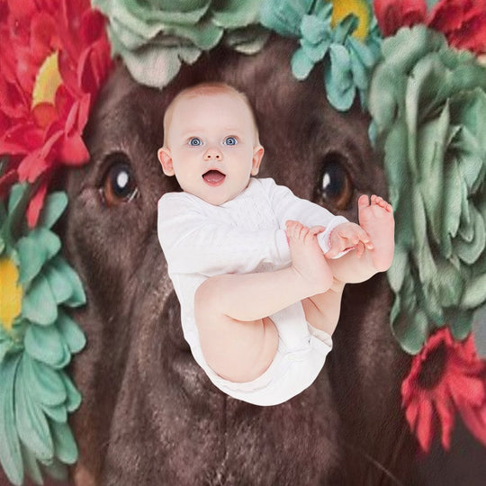 Flower Power, Molly Easy Care Throw Blanket