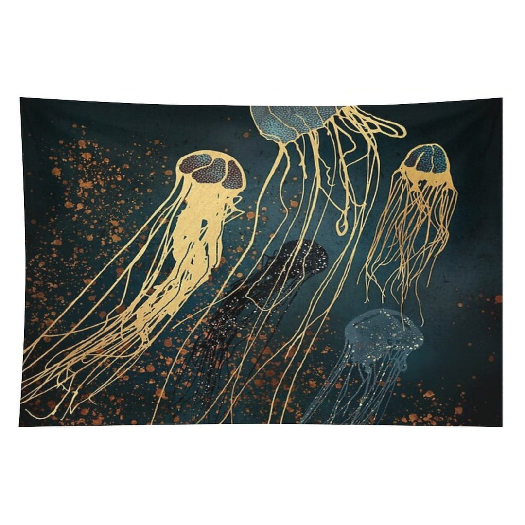 Metallic Jellyfish Tapestry