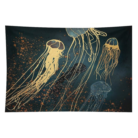 Metallic Jellyfish Tapestry