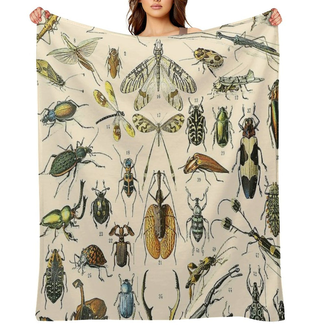 Insects Vintage Bug Chart Gift-ready Throw Blanket