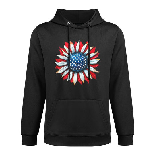 Sunflower American 4th of July Women Men Merica USA Layering Staple Hoodie
