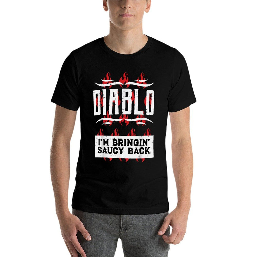 Halloween Diablo Hot Sauce Funny Lazy Food Costume Men Women  Affordable Price T-Shirt