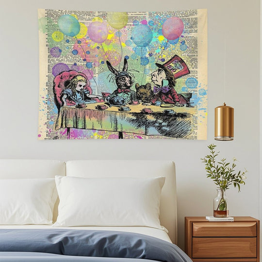 Tea Party Celebration - Alice In Wonderland Tapestry