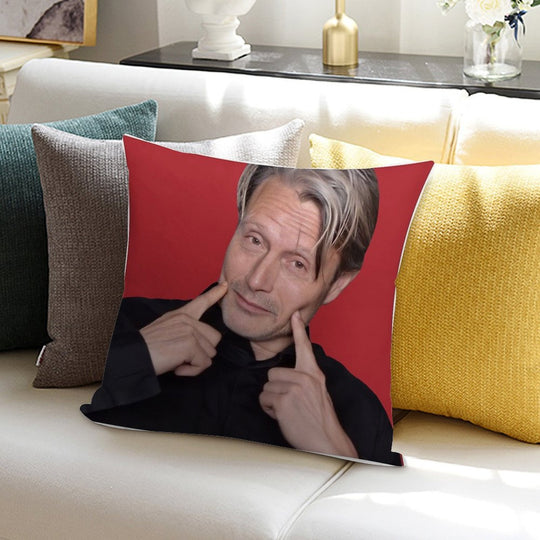 Mads Mikkelsen Soft Style Accent Throw Pillow