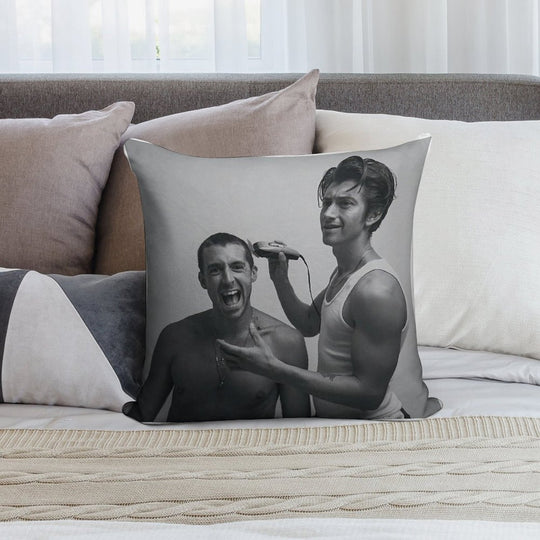 Alex Turner And Miles Kane Soft Luxury Feel Throw Pillow