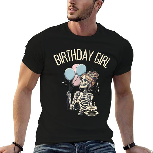Skeleton Funny Halloween Birthday Girl Skeleton  Affordable Price T-Shirt