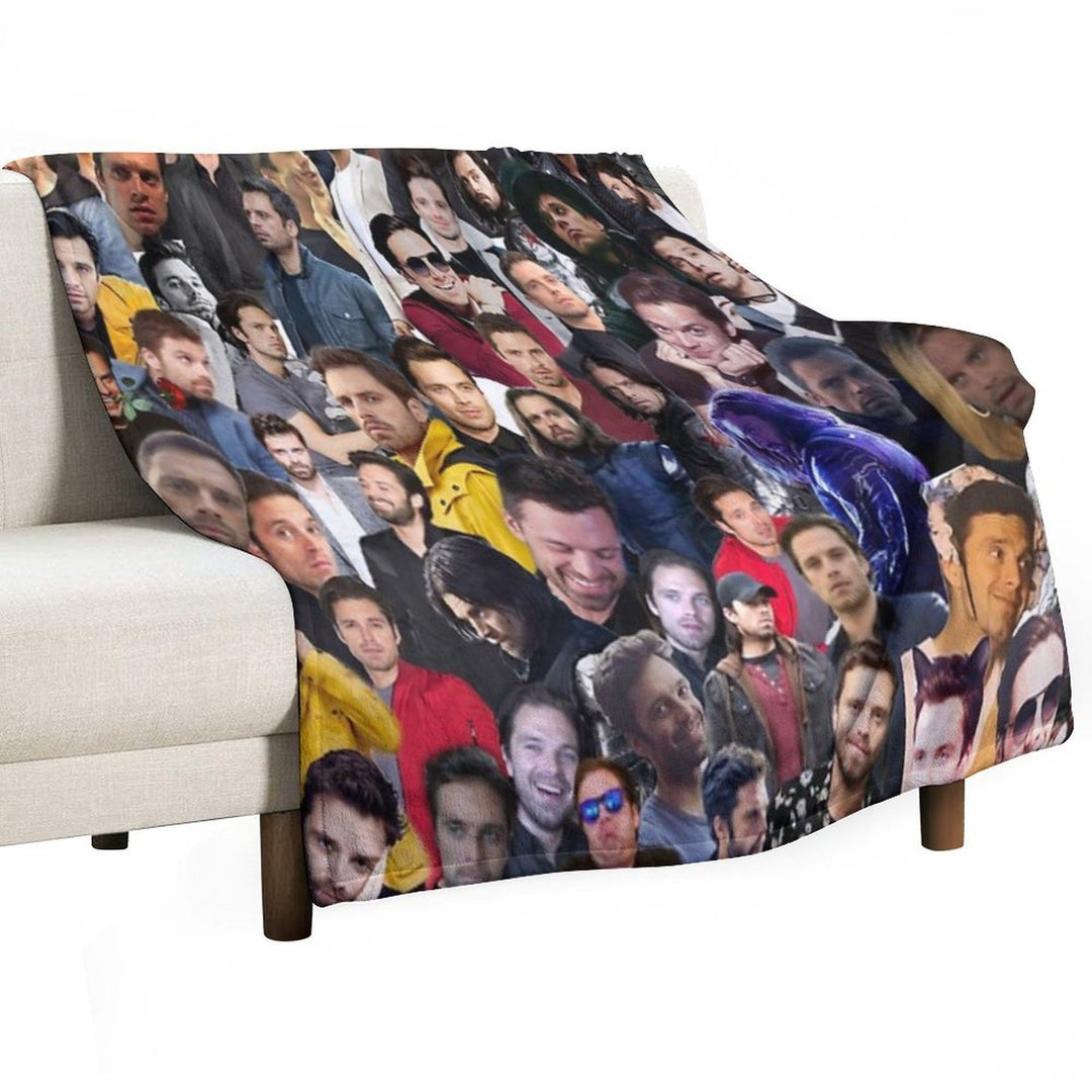 Sebastian Stan College Wrinkle-free Throw Blanket