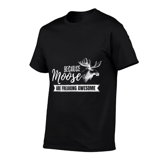 Because Moose Are Freaking Awesome Funny Gift  Heathered Texture T-Shirt