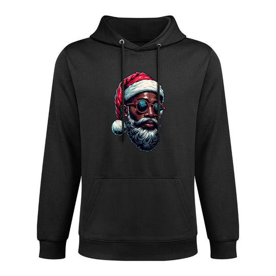 African American Christmas Pajama Xmas Afro Santa Claus PJ Unisex Design Hoodie