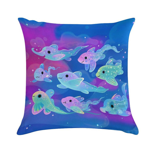 Chimaera (Ghost Sharks) Soft Short Plush Fabric Throw Pillow