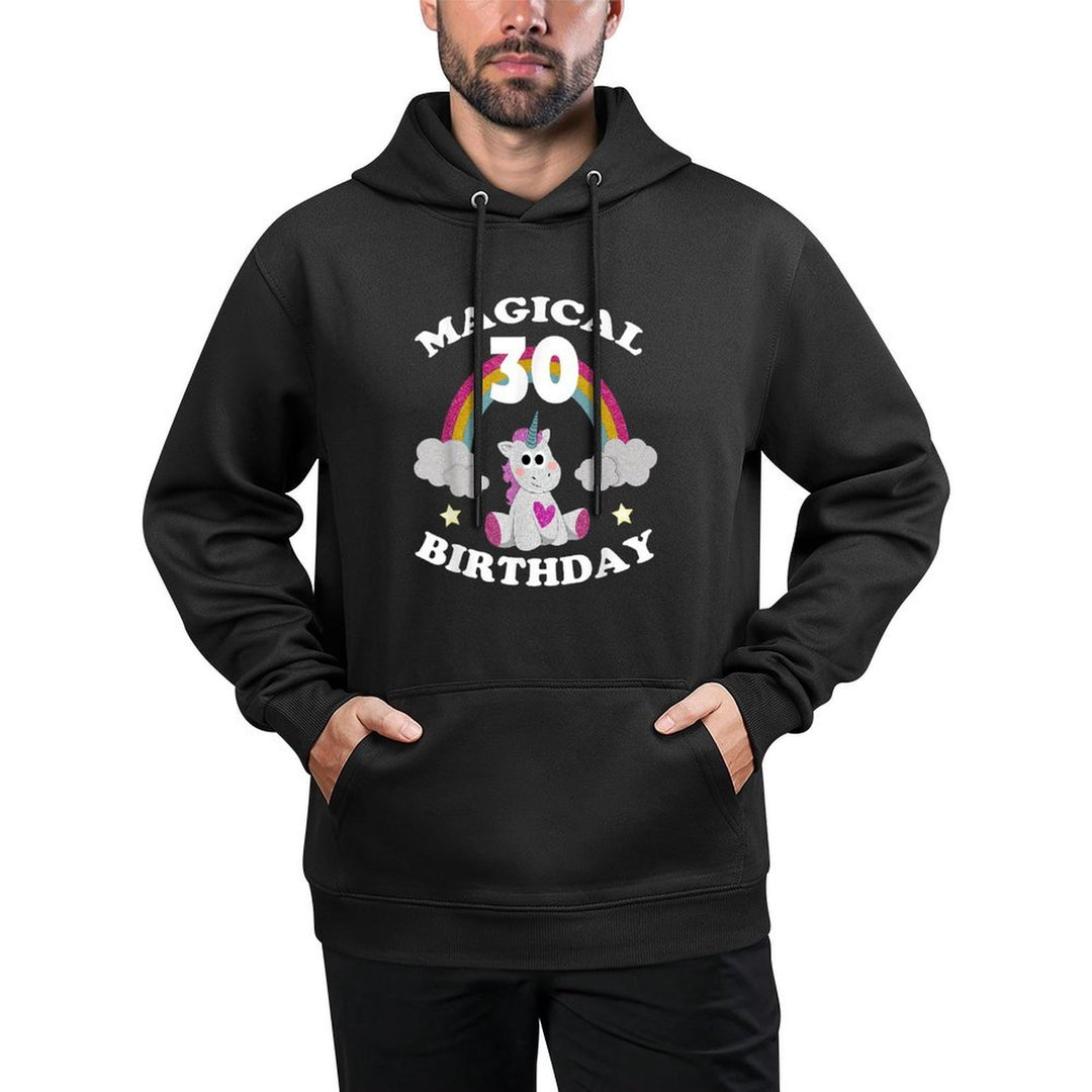 30th Birthday Magical Unicorn Birthday Rainbow Colorfast Hoodie