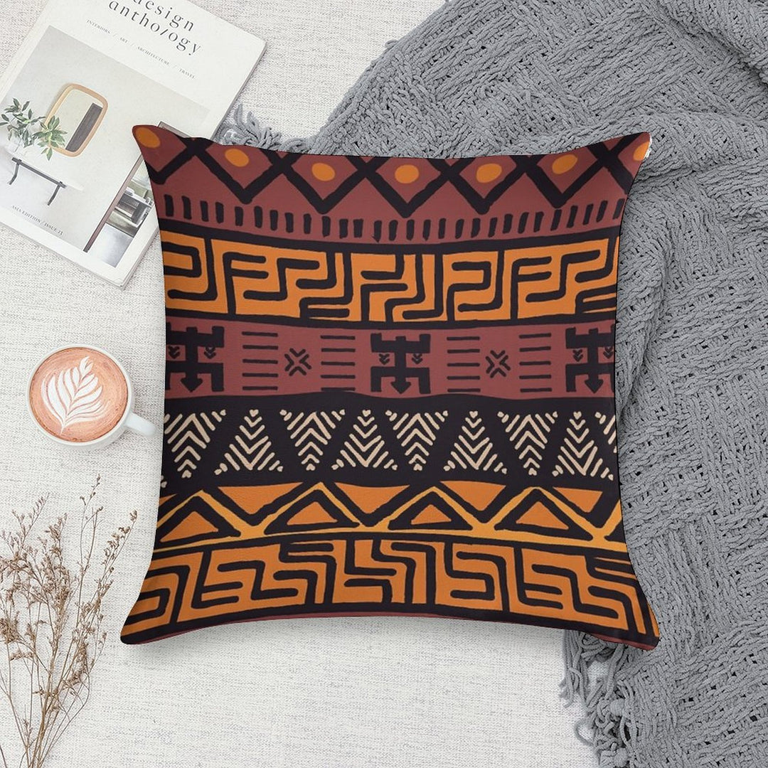 African Tribal Mudcloth Pattern Soft Gift Ready Throw Pillow