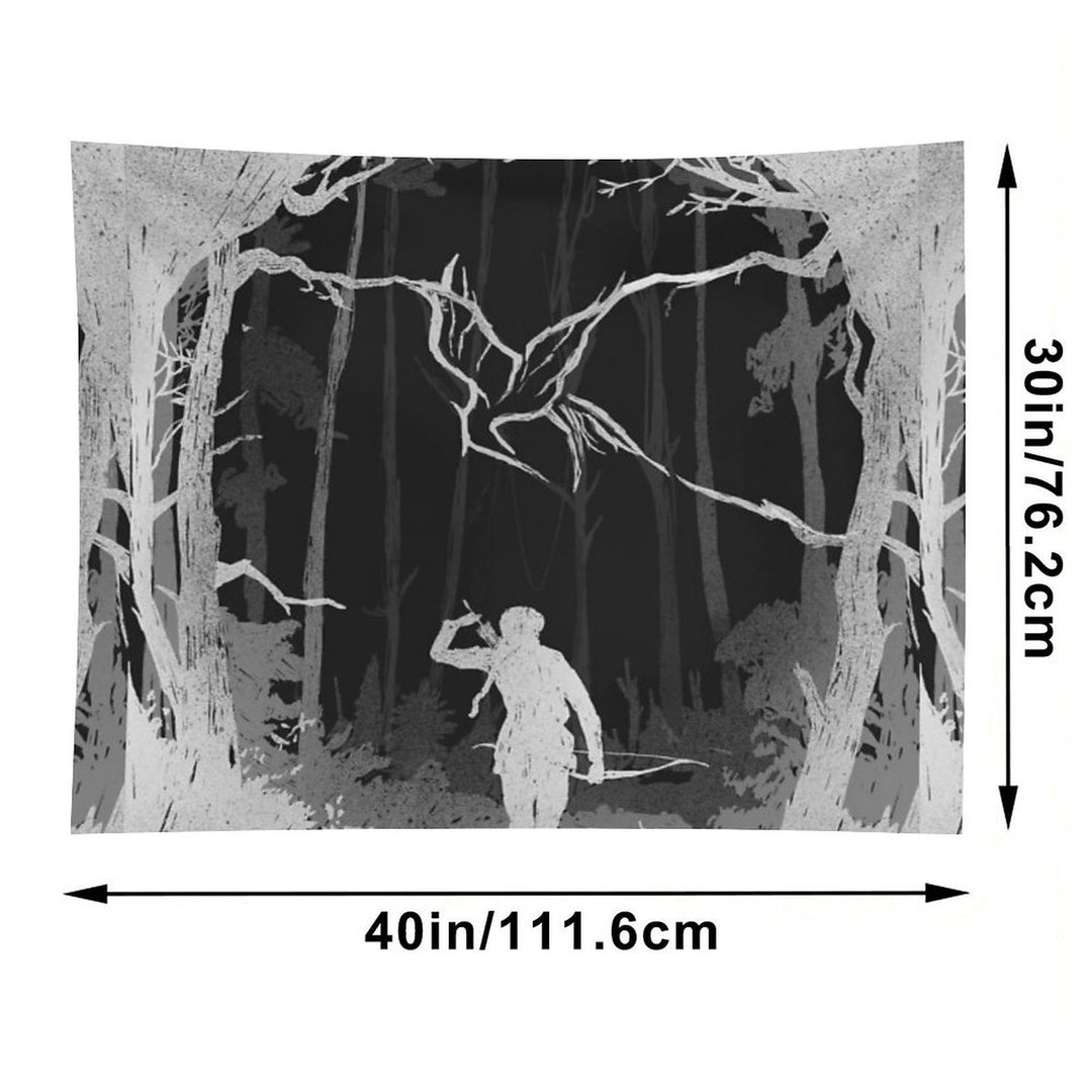 Hunger Games Woods - Matte Black Tapestry