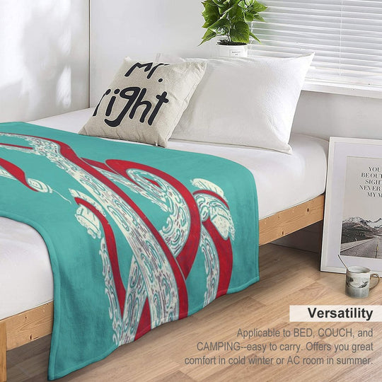 Kraken Wrinkle-free Throw Blanket