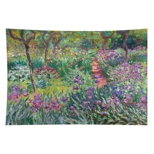 The Artist's Garden at Giverny by Claude Monet Tapestry