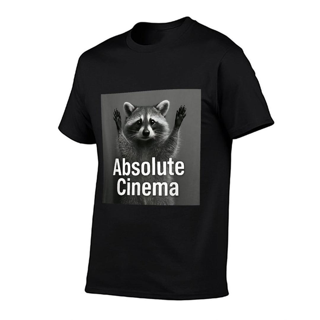 Absolute Cinema Raccoon Funny Meme  Wrinkle-resistant T-Shirt