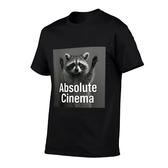 Absolute Cinema Raccoon Funny Meme  Wrinkle-resistant T-Shirt