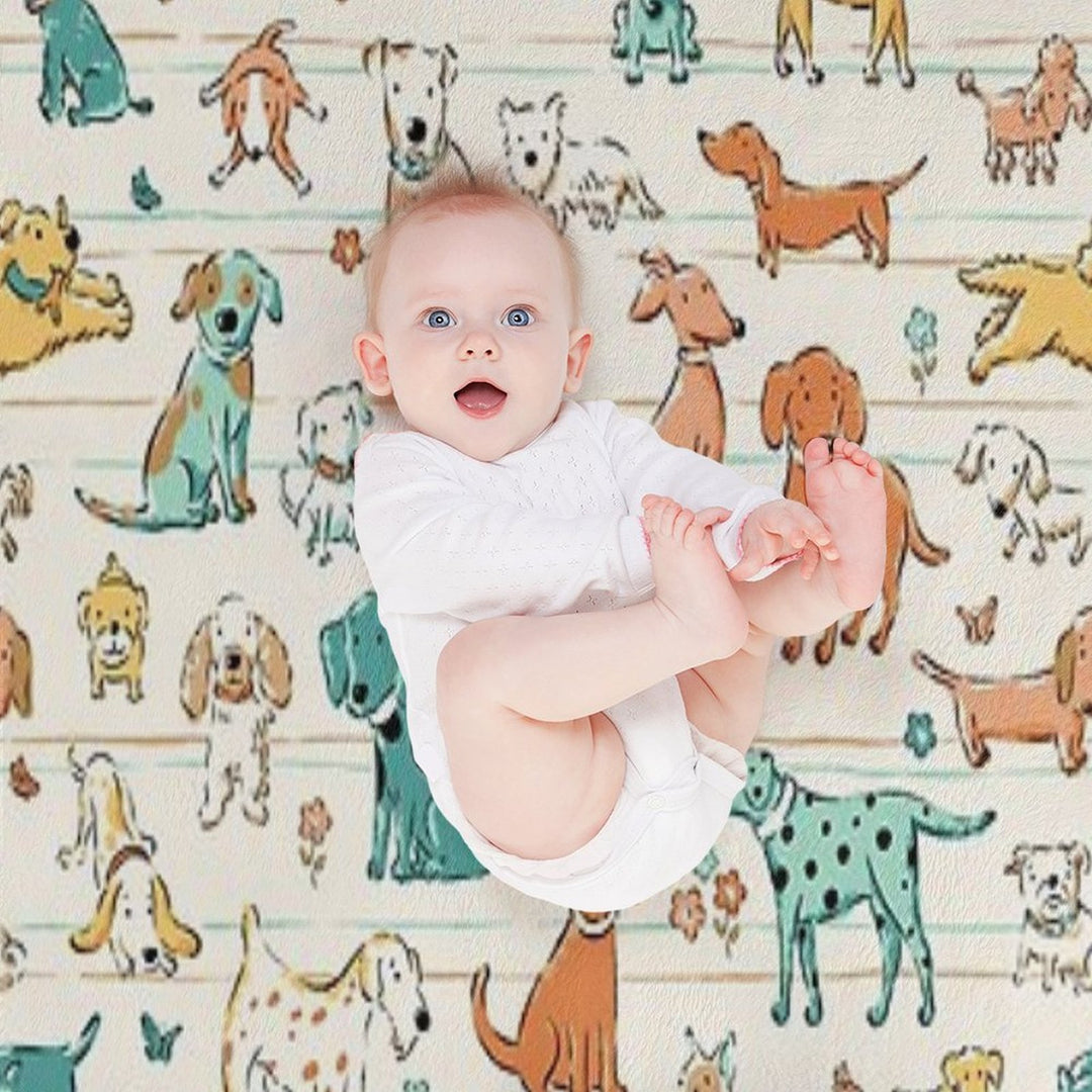 Dogs Dogs Dogs Compact Throw Blanket