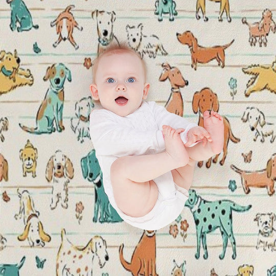 Dogs Dogs Dogs Compact Throw Blanket