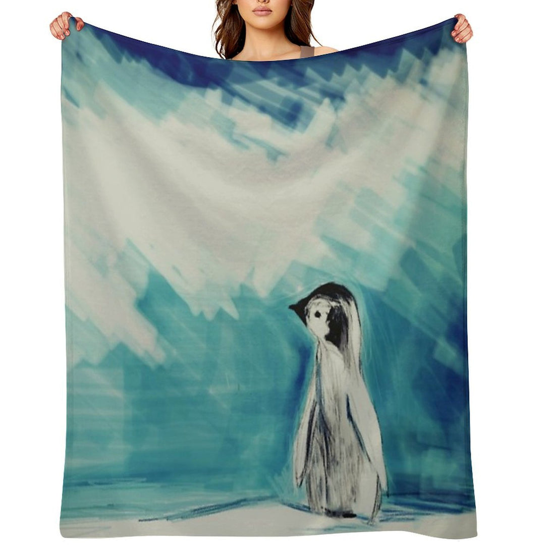 Baby Penguin Easy Care Throw Blanket