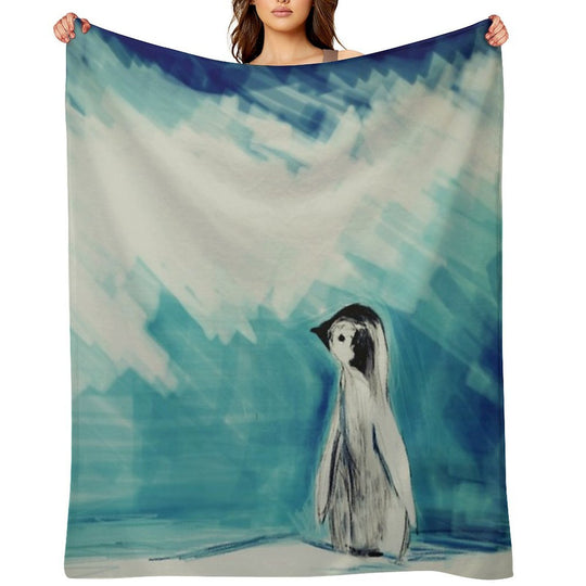 Baby Penguin Easy Care Throw Blanket