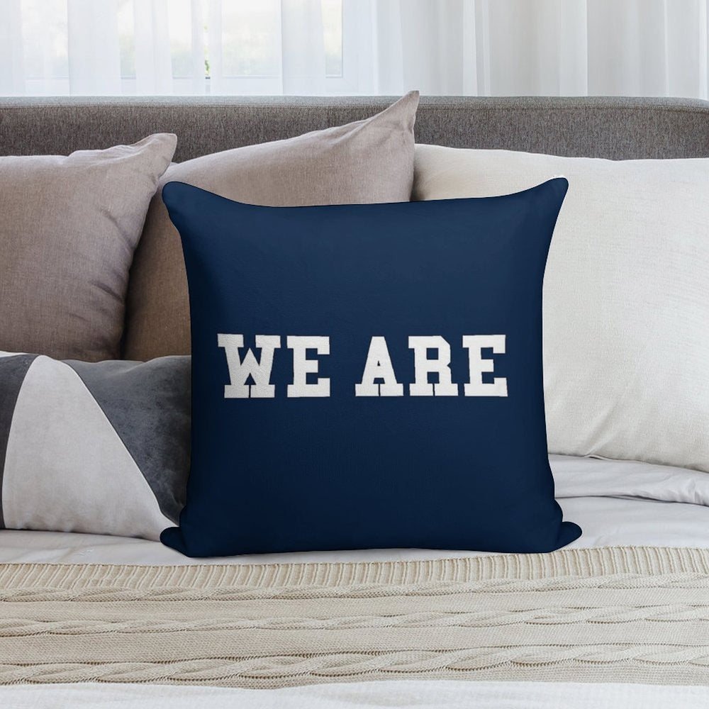 WE ARE Soft Hidden Zipper Throw Pillow
