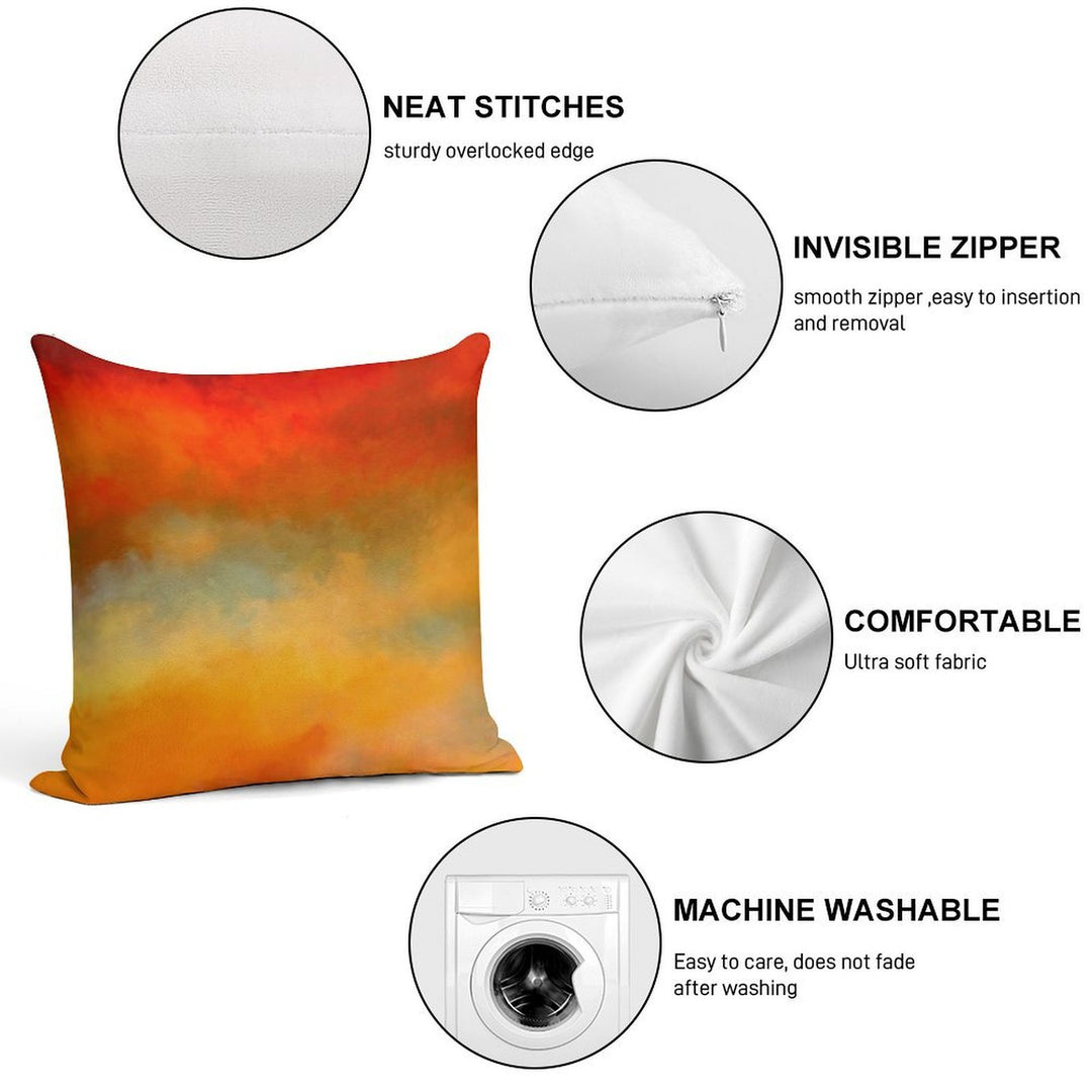 Sunset Colors Throw Pillow Soft High-Density Material Throw Pillow