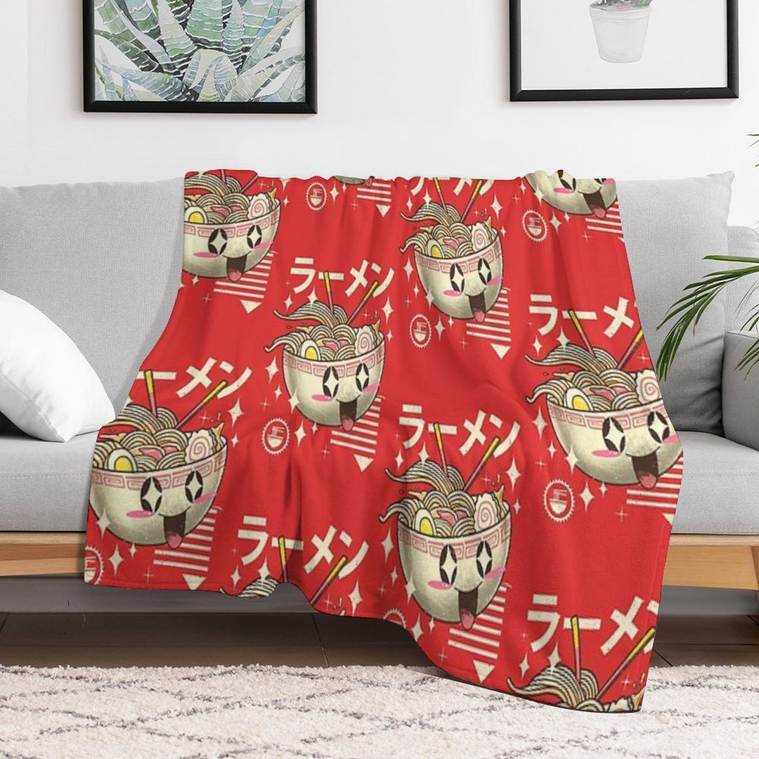 Kawaii Ramen Comfort Throw Blanket