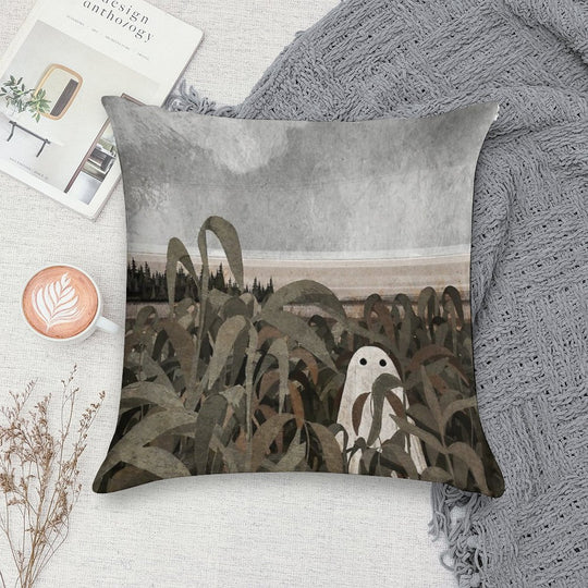 There's A Ghost in The Cornfield Again... Soft Decorative Cover Throw Pillow
