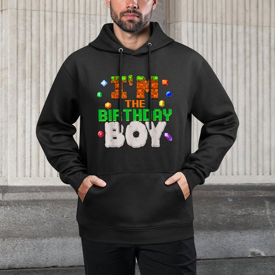 I'm The Birthday Boy Video Gamer Pixel Number Bday Party Layering Staple Hoodie