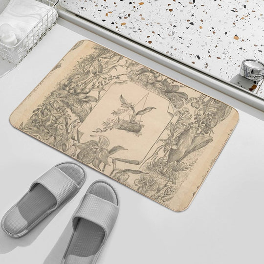 Victorian Orchids  Fade-Resistant Bath Mat