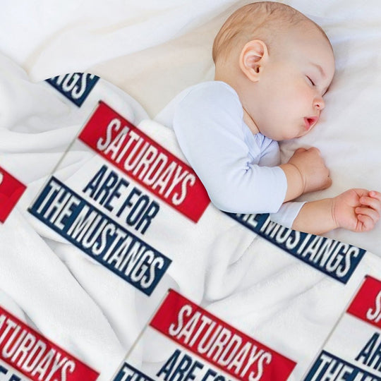 Saturdays Are for The Smu Mustangs Gift-ready Throw Blanket