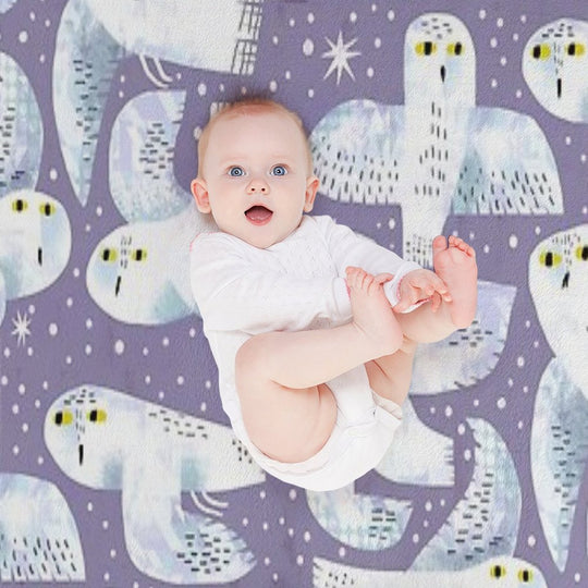 Snowy Owls Gift-ready Throw Blanket