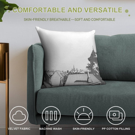 Hometown#1 Soft Decorative Cover Throw Pillow