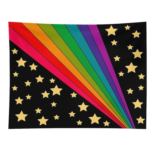 Stars And Rainbow Tapestry