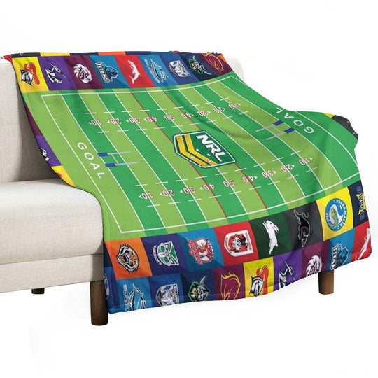 Nrl Teams Oval Travel-friendly Throw Blanket